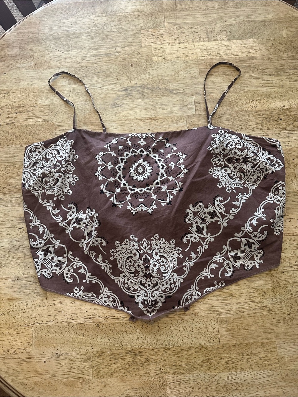 American Eagle Outfitters Brown Bandana-Print Cami Tank Top